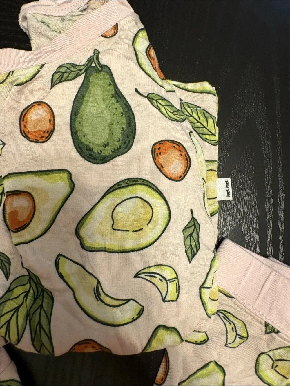 Kids Avocado Print Leggings - Pink